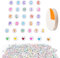 DHWEKU Bunte Buchstabenperlen orbicular 180 Stück 4 * 7mm Perlen mit Bunt Buchstaben A-Z und Herzperlen für Armbänder Schmuck Basteln