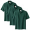 3 Piece Premium Polo Shirts Durable Plain Work Wear Polo Shirt(L, Bottle Green)