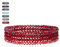 Uwiyo Bracelet de Bohème en Perles de Cristal 4 Pièces Bracelet Pierre Naturelle Femme Réglable Bracelets de Perle Cristaux Multicouches (Rouge)