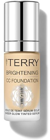 By Terry Brightening CC Foundation, Hydrating Serum Foundation, Ultra-Sheer Finish, Vegan & Cruelty Free, 3W, Medium Light Warm