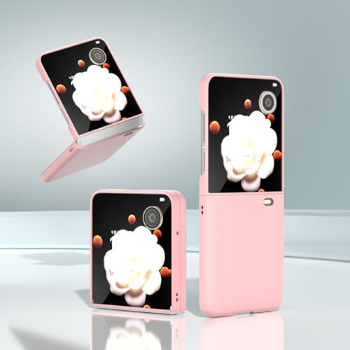 BRAND SET Case for Honor Magic V Flip Case PC Silky Ultra Thin Case,Shockproof Skin Feeling Matte Hard Cover Suitable for Honor Magic V Flip-Pink