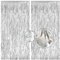 Pybingcw 2 Pack Foil Fringe Backdrop Silver Tinsel Backdrop Tinsel Curtain Backdrop Streamer Backdrop Curtain for Silver Birthday Decorations Prom Decorations Party Streamers Decorations