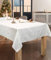 DecoHomeTextil Heimtextilmanufaktur Lurex Rentier Tanne Tischdecke Eckig 130 x 220 cm Weiß Silber dezent glitzernd Weihnachten Christmas