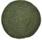 Marrakesch Boho Deko Jute Teppich 100 cm rund handgeflochten | Runder Teppich Abrila Grün für Wohnzimmer Flur Bad oder Küche | Runde Outdoor Teppiche als Terassendeko oder Balkon Deko