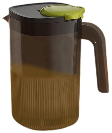 Mixing Pitcher for Drinks - Pitcher with Leak-Proof Lid, Fridge Ice Drink Kettle, Water Pitcher with Lid, Easy-Mix Juice Container, Adjustable Mixer Plunger, Unbreakable Outdoor Jug