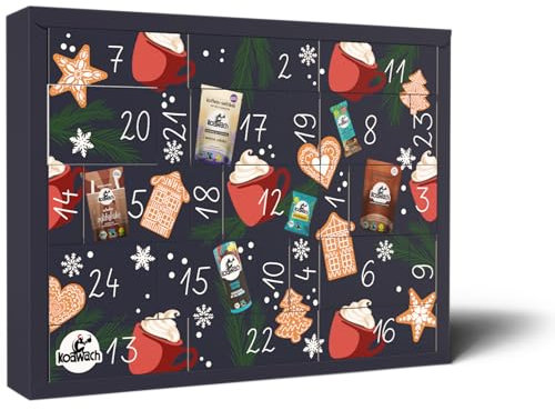 koawach Adventskalender 2024 - Bio & Fairtrade - 24 Türchen mit leckeren Kakao Geschenken & Überraschungen