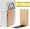 HENGBIRD 2 Pièces Serre Livre Bois avec 1 Marque-Page, Serre Livres Bois de Hêtre pour Livres CD Disques, Lourds Serre-Livres, Bloc Livre pour Etagère pour Maison, Bureau, Bibliothèque
