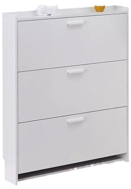 ONMYJFD White Thin Tipper Shoe Cabinet Assembly Door Cabinet Multi-Functional Shoe Rack Foyer Cabinet
