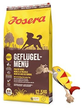 Josera Exclusive Geflügelmenü, Hundefutter, Trockenfutter, 12,5 KG + Goodie Hai
