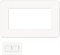 Double Light Switch Surround, White Double Socket Surround Light Switch Cover Plates Acrylic Socket Finger Plate Square Shape Decorative Frame Stickers for Home Decoration(15.4 * 7.5cm)