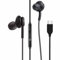 Qtresi 2025 New in-Ear Earbuds Stereo Headphones for Samsung Galaxy Z Fold6 S25 S24 S23 S22 S21 S20 Note 10 10+ - Designed with Microphone and Volume Remote Type-C Connector-(Black)