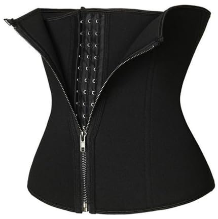 EXQUIMA Waist Trainer Corset, Womens Underbust Corset, Adjustable Hook & Eye Closure Tummy Tucker for Women Black for Weight Loss Tummy Control