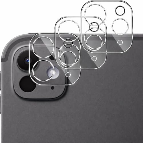 Mizi 3 Pack Camera lens protector for iPad Pro 11 & 13 Inch (M4 2024, M5 2025) 9H Hardness, Ultra HD, Anti-Scratch, Case Friendly [Does not Affect Night Shots]