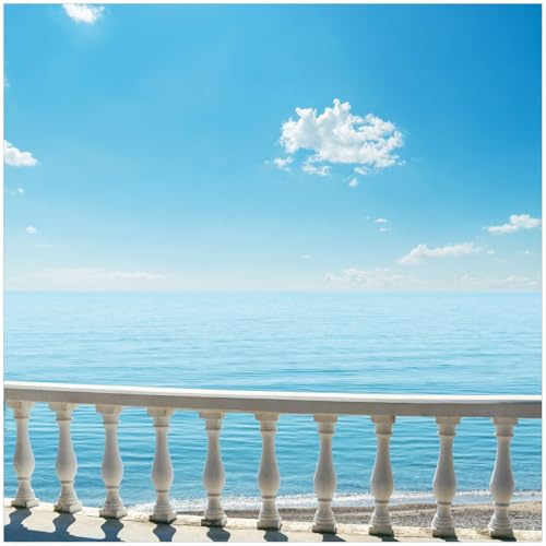 Wallario Glasplatte, Schutzplatte 55 x 55 cm - geeignet für IKEA Lack Tisch, für Beistelltisch/Couchtisch, Weite Aussicht über ruhiges Meer