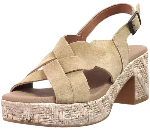 Xapatan, Cordel-2147, Femme Nu-pied Beige