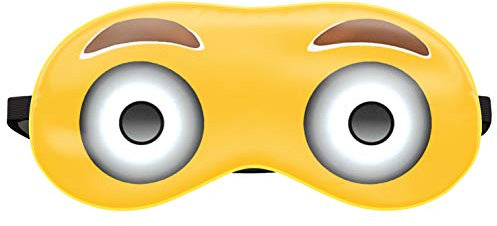 Schlafmaske Reise Relax Augen Abdeckung Bett Emoji Nickerchen Augenbinde Seine Gelb Emotes Große Augen [042]