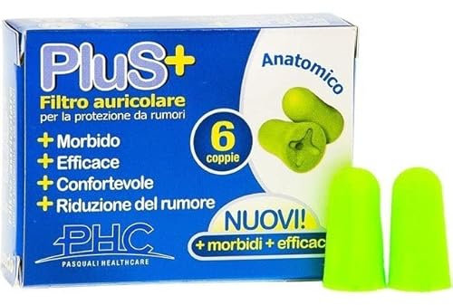Pasquali 28091 Ear Plus Tappi Auricolari, 6 Coppie