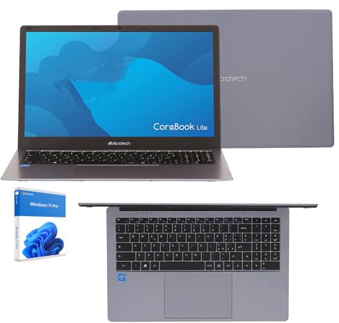 REALTECHNOLOGY Notebook Microtech CoreBook Lite N4020 Display 15,6 Fhd Ips, Ram 8Gb Ddr4, Ssd 512gb,Hdmi,Usb3.0,Wifi,Lan, Bluetooth,Webcam,Windows 11Pro, Antivirus