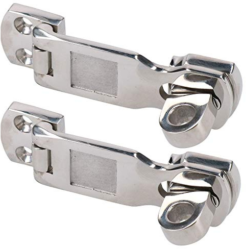 2 Pack Hasp & Staple 316 Stainless Steel Cast Locker Cabin Hatch Swivel Lock