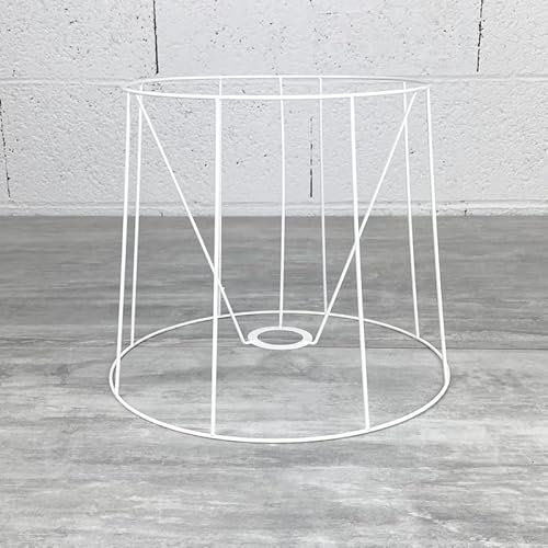 Lealoo Carcasse Abat-Jour Américain 30 cm, Armature Cone 8 Branches en epoxy anticorrosion, pour E27