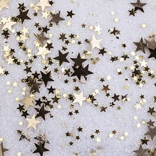 1 kg Dekosand/Glassand Natur 0,1 mm mit Flittersterne (Gold)
