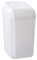 Denox DEN126 Papelera Troya con Tapa basculante 15 litros, Blanco, 280x220x400 mm
