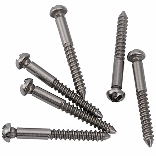 Musiclily Ultra 33X3,5mm Rostfreier Stahl Tremolo Brücke Schrauben für PRS Style E-Gitarre, Original Farbe (6 Stück)