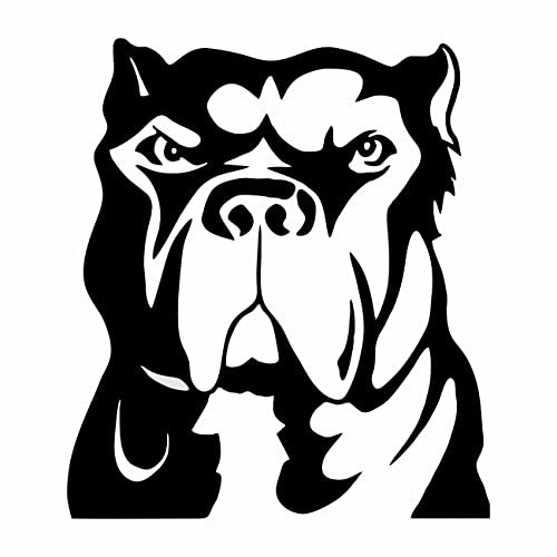 AMA SHOP Adesivo Prespaziato cane razza pit bull mod.2 colore nero | Adesivi per Auto | Sticker per Casco, Moto, Camper | Adesivo in PVC per Decalcomania Vetrofanie Parete, Murale