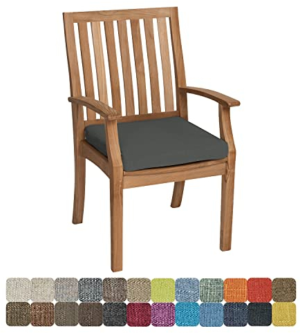 WTHYGB Bankauflage Sitzkissen Bankkissen 40 X 45 X 5CM Waschbar Abnehmbarem Stuhlkissen rutschfeste Gartenbankauflage Auflage für Gartenbank Terrasse Schaukel Gartenmöbel Polsterauflage-Dunkelgrau