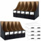 ANSSDO 12 Pack Cardboard Magazine Holder Premium Magazine File Holder Black Magazine Organizer, Magazine Storage Box, Large Volume Magazine File Organizer as Book Bins or Folder Holder for Desk