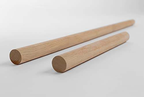 Holznagelmanufaktur Rundstab - Eiche gehobelt - Ø 25 x 300-1000 mm (900mm), Naturbelassen