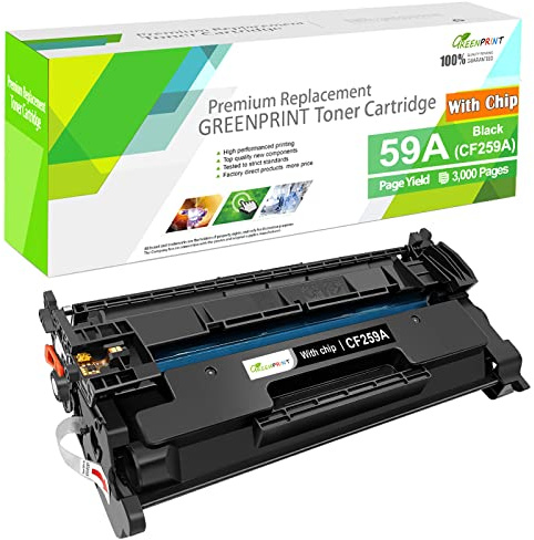 GREENPRINT 【with CHIP】 Compatible Toner Cartridge 59A CF259A Standard Capacity 3000 pages for M304a M404dw M404dn M404n M428dw M428fdw M428fdn M428m M406dn M430f M304 M404 M428 M406 M430 Printers