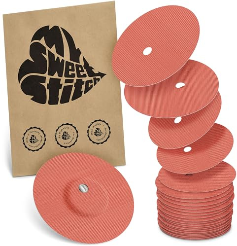 MySweetStitch - 25 x FreeStyle Libre 3 cerotti sensore, Overpatch rotondo Ø 60mm, con foro di ventilazione, cerotto impermeabile, traspirante, delicato sulla pelle, Corallo