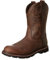 Stivali da Cowboy Occidentali per Uomo Ricamo Scarpe Motivo a Tacco Alto Indossabili Stivali a metà Polpaccio Vintage,Marrone,48 EU