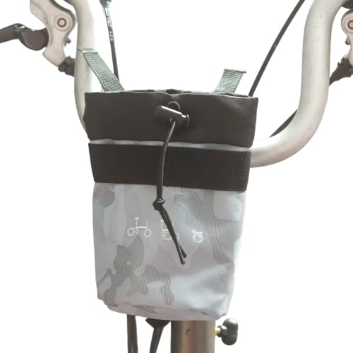 London Craftwork Wasserabweisende Tasche für Brompton oder Birdy mit Stiel, Khaki, Grau