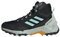 adidas Herren Eastrail 2.0 Mid RAIN.RDY Waterproof Hiking Shoes Wanderschuhe, Core Black/Aqua/Preloved Yellow, 43 1/3 EU