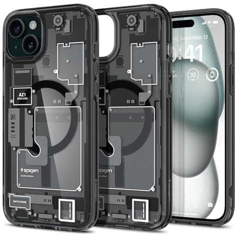Spigen Ultra Hybrid Zero One MagFit Case for iPhone 15, Compatible with MagSafe Accessories - Space Crystal