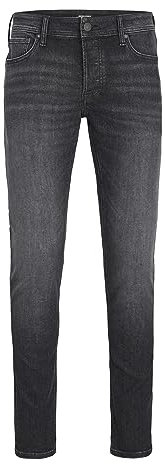 JACK & JONES Mens Denim Jeans, Glenn Original, Slim Fit, Classic Five Pocket Style, Black Denim (UK, Waist & Inseam, 32, 30, Black)