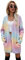 HEYPORK Damen Herbst Winter Warm Bequem Jacke Casual Mode übergangsjacke Mantel Frauen Pullover Regenbogen Mittlere Länge Strickjacke Tasche Gestrickt Jacke(Rosa, 3XL)