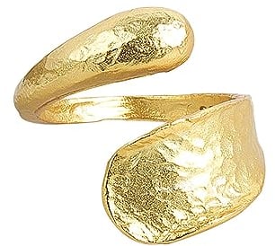 IMINI Spoon Adjustable Rings for Women Men Waterdrop Aesthetic Fashion Band Unique Style Statement Wedding Engagement Open Rings Thumb Ring for Teen Girls BFF Birthday Christmas Comfort Fit (Gold)