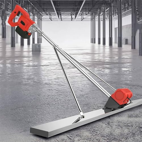 Kit Di Vibrazione per Massetto in Calcestruzzo 6000 Giri/Min 150Cm Strumento Di Finitura per Massetto Di Superficie in Calcestruzzo Elettrico,Strumento Di Vibrazione per Massetto Elettrico,2Battery