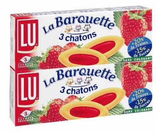 LU BARQUETTE - Barquette Fraise 240G - Quatre Articles