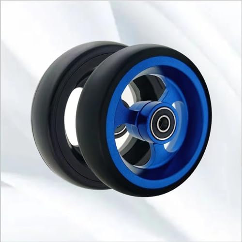 KmoNo Ersatzräder, Vorderräder für Rollstühle，100mm/120mm Ersatzräder Rollstuhl Vorderrad,PU,Mit Lager,Universal Rollstuhl Ersatz Rad Zubehör, Rot (Farbe : Blue, Größe : 120mm/5in)