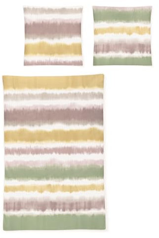 Irisette Mako-Satin Bettwäsche Sky Evere gelb 1 Bettbezug 155 x 220 cm + 1 Kissenbezug 80 x 80 cm