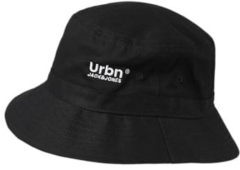 JACK & JONES Jacurbn Bucket Hat Noos Chapeau de pêcheur, Noir, Taille Unique Hommes