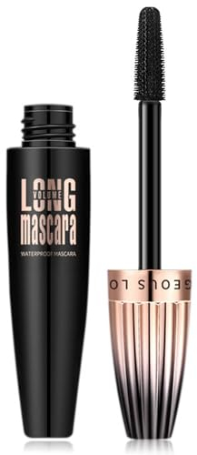 EONFAVE Mascara Wasserfest, Schwarz Wimperntusche für Extra Definition und Extra Volumen, 4D Mascara mit Großer Bürste, Wischfeste, Nicht Klumpende Mascara für Lang Anhaltende, Dichte Wimpern(10ML)