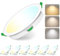 Jaenmsa Led Spots 230V, Einbaustrahler Led, 10W 95-105mm EinbauØ，IP44, Dimmbar，Led Deckenspots Flach Warmweiß 3000K Neutralweiß 4000K Kaltweiß 6500K für Badezimmer, Küche, Wohnzimmer,6er Set