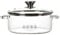 Serenitison Casserole en Verre avec Couvercle,Batterie de Cuisine en Verre,Pot en Verre à Haute Teneur en Borosilicate,Pot en Verre Transparent Domestique,pour Faire Nouilles,Soupes,Salades