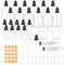 Bearrerp Tropfflasche, 32 Stk Liquid Flaschen12x100ml+10x10ml Dropper Bottle Quetschflaschen, mit Kindersicherung Deckel,zum Befüllen Dosierflasche, Inkl Trichter Messbecher Etiketten Transfer Pipette