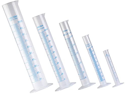 COLLBATH 5piezas Cilindros Graduados De Plástico Base De Probetas Transparentes Para